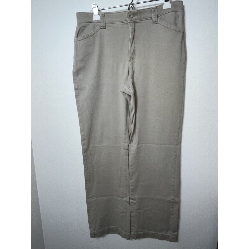 Lee Comfort Waistband Jean Women 10 32X30 Tan Beige Straight Cut Denim